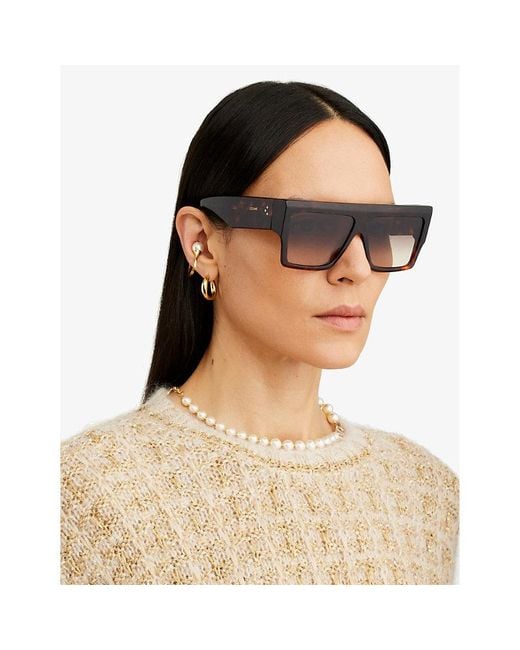 Céline Brown Cl40092i Acetate Square-frame Sunglasses