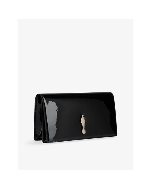 Christian Louboutin Black Bettina Patent Leather Clutch Bag