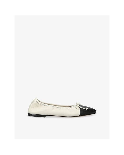 Dear Frances Multicolor Gala Toe-Cap Leather Ballet Flats