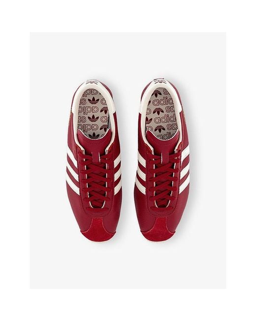 Adidas Red Paris Leather Trainers