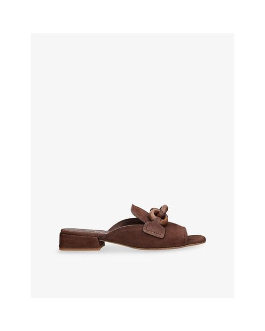Pedro Garcia Brown Enna Suede Mules
