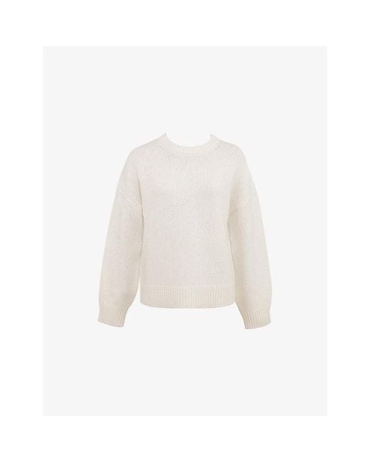 House Of Cb White Bear Oversized Wool Jumper