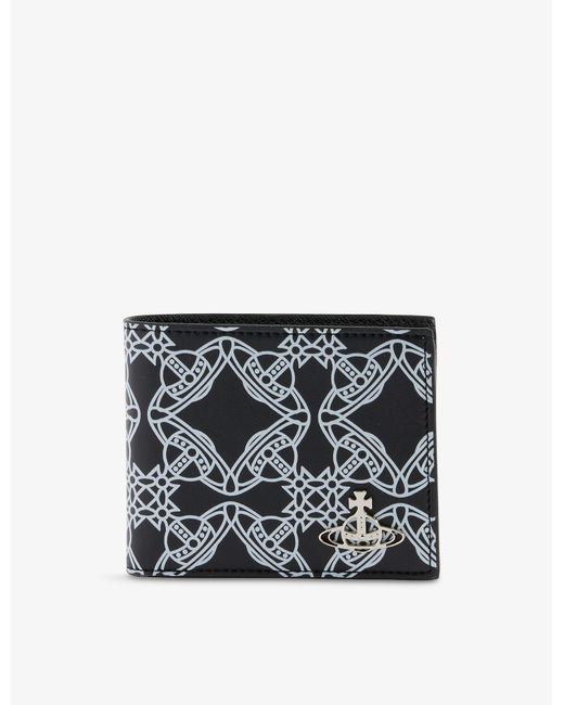Vivienne Westwood Black Logo-print Faux Leather Wallet for men