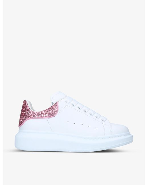 alexander mcqueen runway leather platform trainers