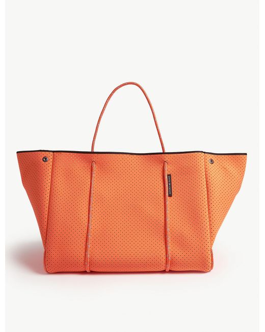 STATE OF ESCAPE Escape Perforated Neoprene Tote Bag, Bright Orange