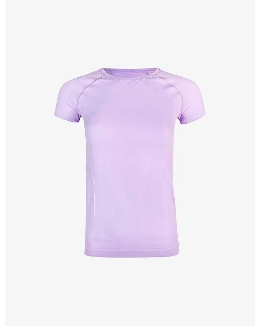 Sweaty Betty Purple Athlete Seamless Workout Stretch-jersey T-shirt