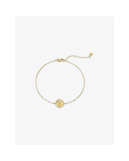 Monica Vinader White Mini Initial G Stamp 14Ct- Bracelet