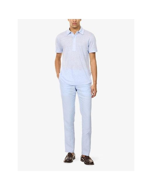 Orlebar Brown White Sebastian Short-Sleeves Linen Shirt for men