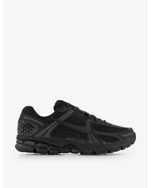 Nike Black Zoom Vomero 5 Logo-embossed Leather And Mesh Low-top Trainers for men