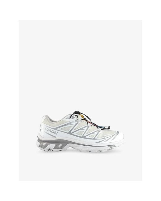 Salomon White Xt-6 Gtx Quick-Lace Mesh Low-Top Trainers for men