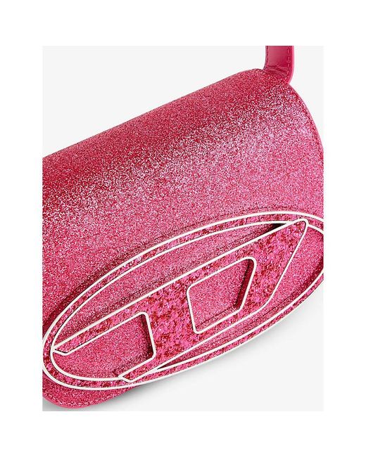 DIESEL Pink 1dr Logo-plaque Faux-leather Cross-body Bag