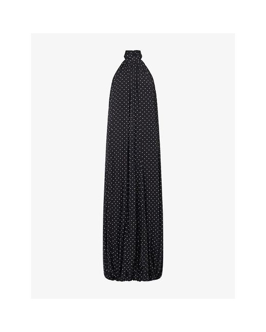 ROTATE BIRGER CHRISTENSEN Black Ro Chiffon Balloon Jumpsuit