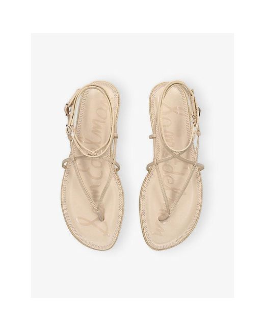 Sam Edelman White Clarra Leather Sandals