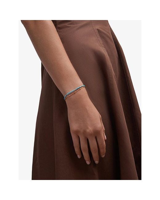 Astley Clarke Blue Fine Biography 18Ct- Plated Sterling- And Bracelet