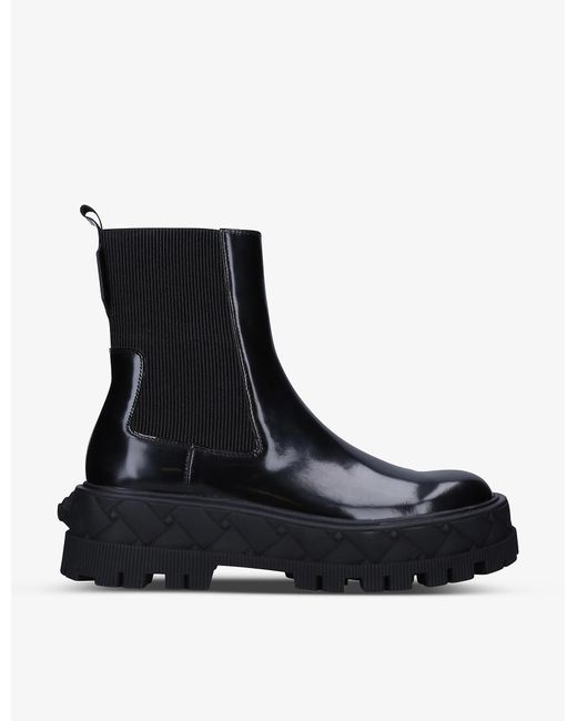 Kurt Geiger London Patent leather Chelsea Boots in Black for Men