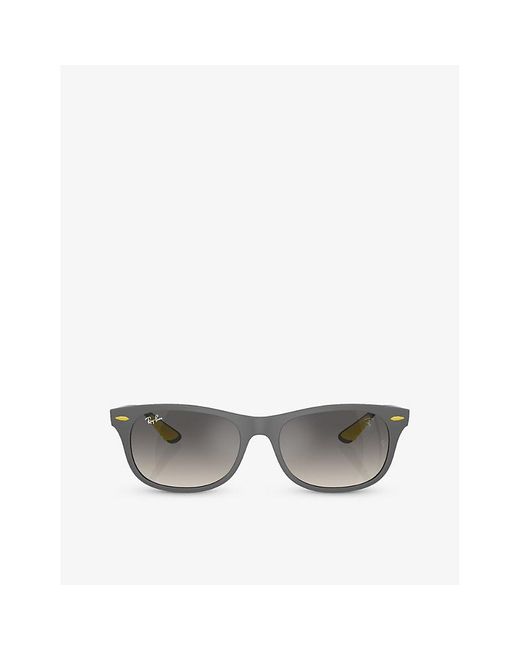 Ray-Ban Gray Rb4607m Scuderia Ferrari Collection Square-frame Acetate Sunglasses