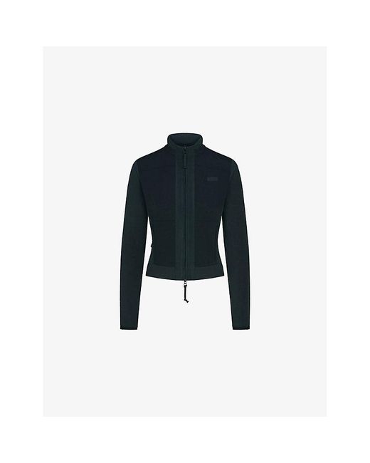 Skims Blue Fleece Lounge Fitted Jacket