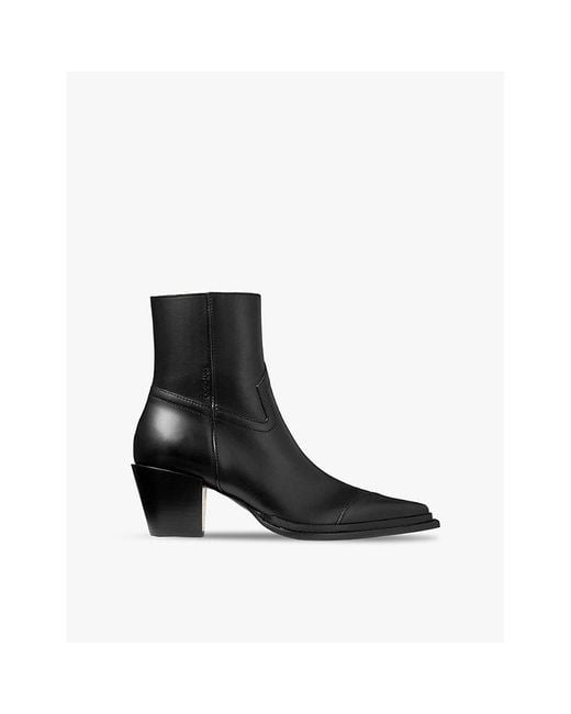 Jimmy Choo Black Cece 60 Leather Heeled Ankle Boots