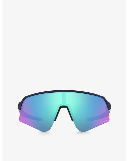 Oakley Oo9465 Sutro Lite Sweep Acetate Wraparound Sunglasses in Blue ...