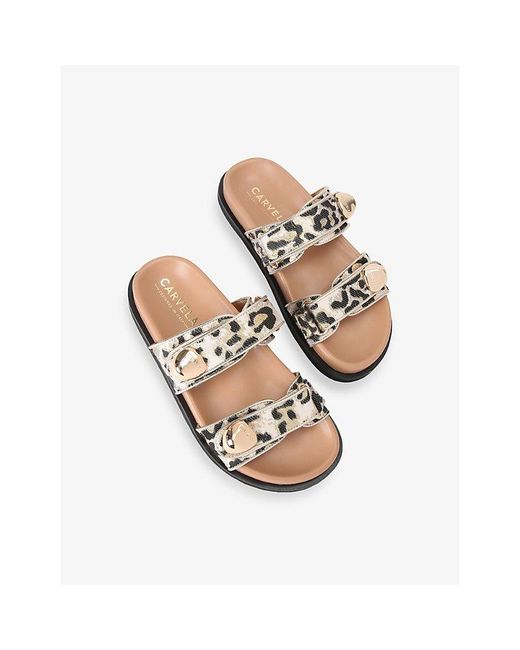 Carvela Kurt Geiger White Sorano Woven Sandals