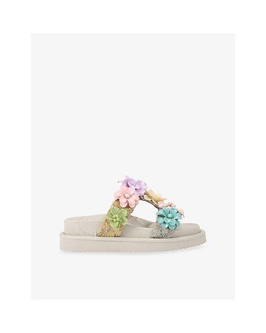 Kurt Geiger Multicolor Orson Flower Woven Sandals