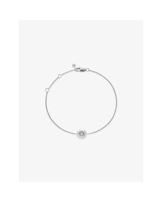 Monica Vinader White June Birthstone Moonstone And Sterling- Bracelet