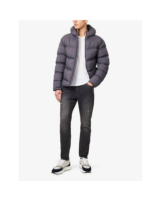 Arne Gray Distressed Slim-Fit Denim Jeans for men