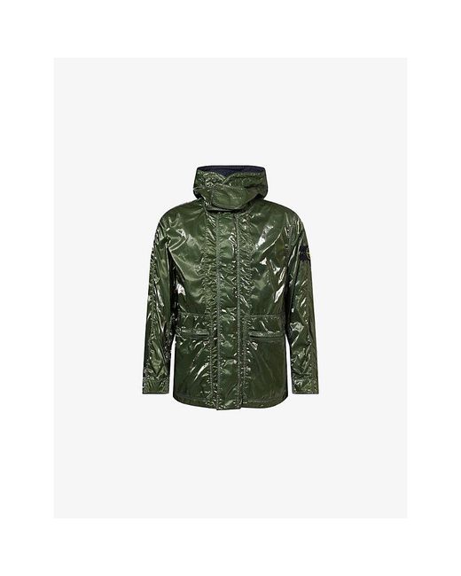 Stone Island Green X New Balance Muslo Hooded Coated Jacket for men