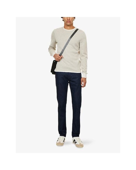 Citizens of Humanity Blue London Slim-Fit Stretch-Cotton Blend Trousers for men