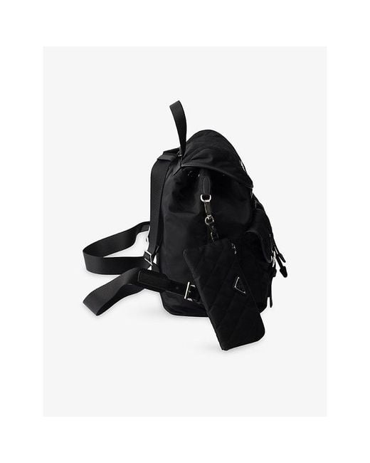 Prada Black Medium Quilted Re-Nylon Backpack