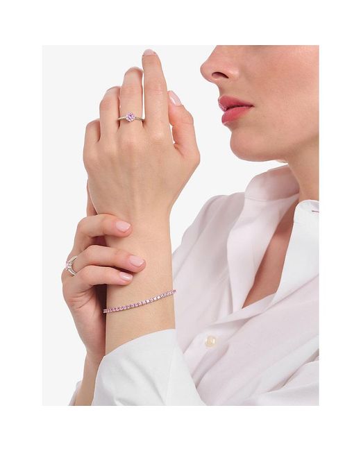 Thomas Sabo White Tennis 925 Sterling And Cubic Zirconia Bracelet