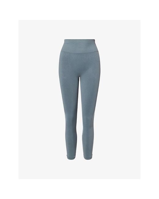 ADANOLA Blue Seamless Gym Leggings