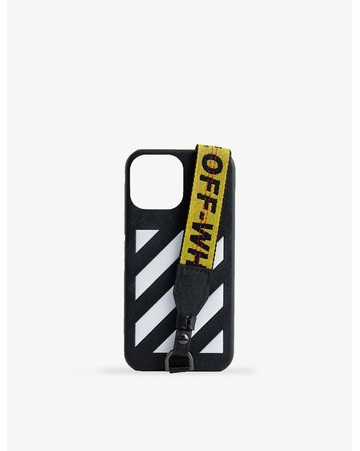 Off-White c/o Virgil Abloh Diagonal-stripe Industrial-strap Iphone 13 Pro Max Case in Black ...