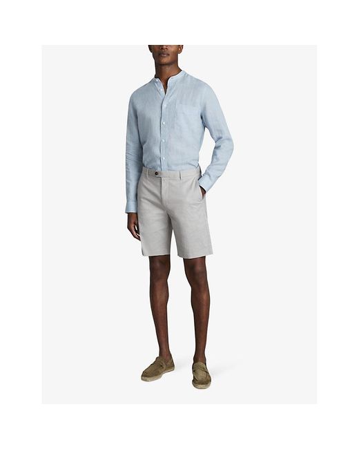 Reiss Gray Wicket Stretch-cotton Chino Shorts for men