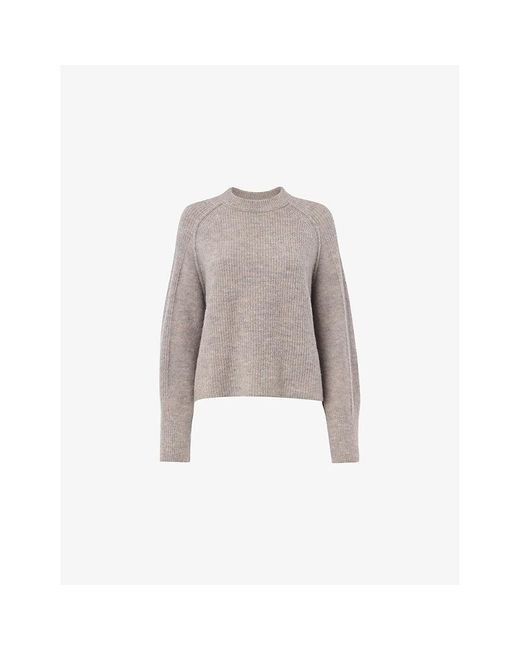 Whistles Natural Aria Ribbed Knitted Jumper