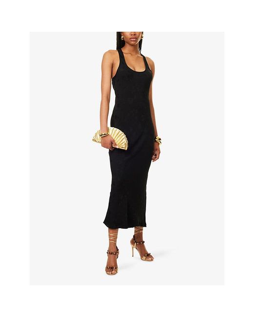 Rat & Boa Black Evelina Racer-Back Woven Maxi Dress
