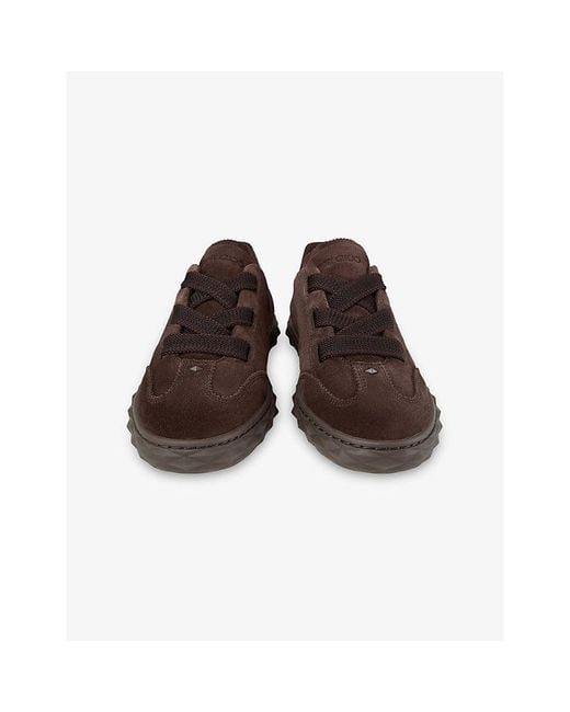 Jimmy Choo Brown Diamond Light Flex Suede Trainers