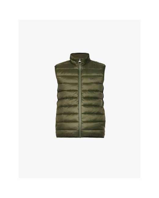 Barbour Green Bretby Padded Regular-Fit Shell Gilet for men