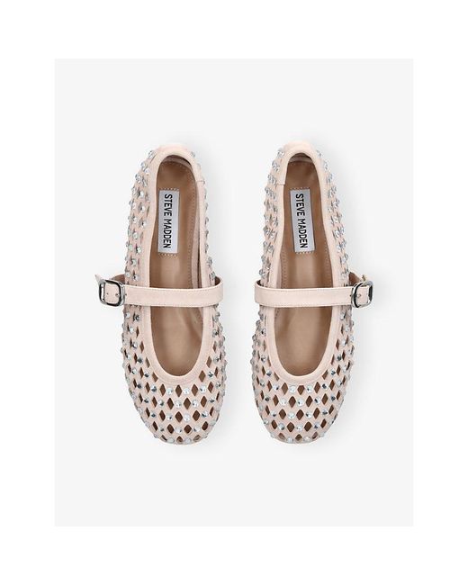 Steve Madden White Rerun Suede Mary Jane Shoes