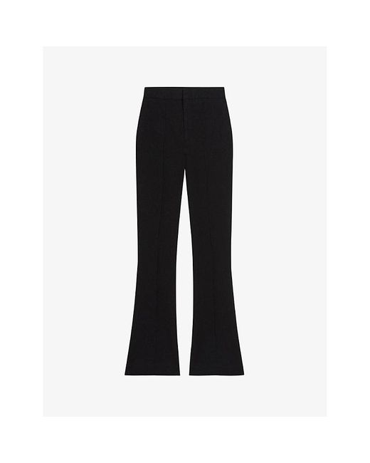 Ted Baker Black Belenah Slim-fit High-rise Stretch-cotton Trousers
