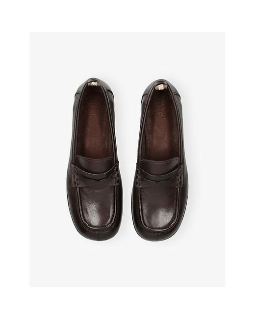 Officine Creative Black Badge Leather Loafers