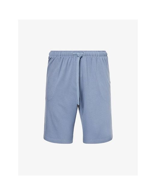 Derek Rose Blue Basel Micro Stretch-Modal Shorts for men