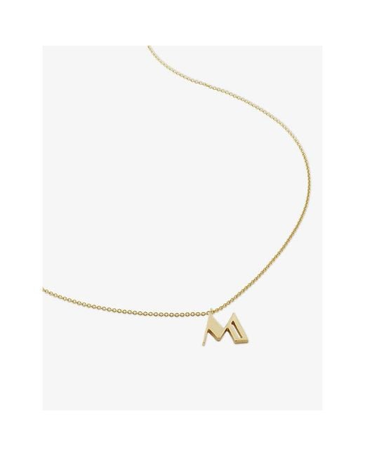 Monica Vinader Metallic Initial M 18Ct Vermeil-Plated 925 Sterling Necklace