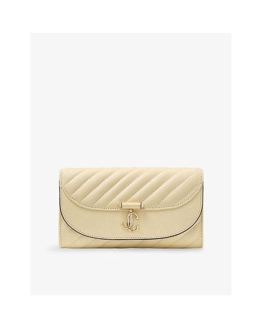 Jimmy Choo Natural Curve Leather Wallet Chain