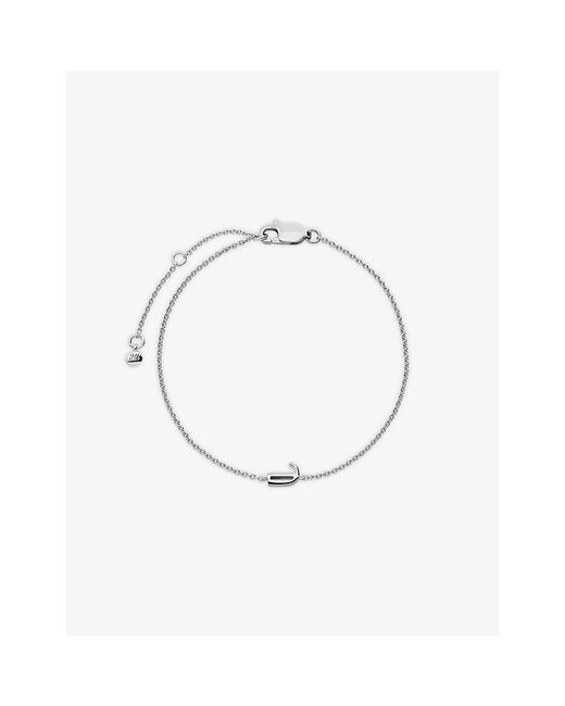 Monica Vinader Metallic Initial J Sterling- Bracelet