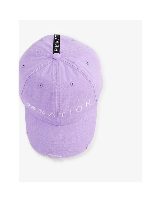 P.E Nation Purple Immersion Brand-embroidered Cotton Baseball Cap