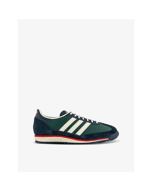 Adidas Green Sl 72 Suede And Mesh Low-Top Trainers for men