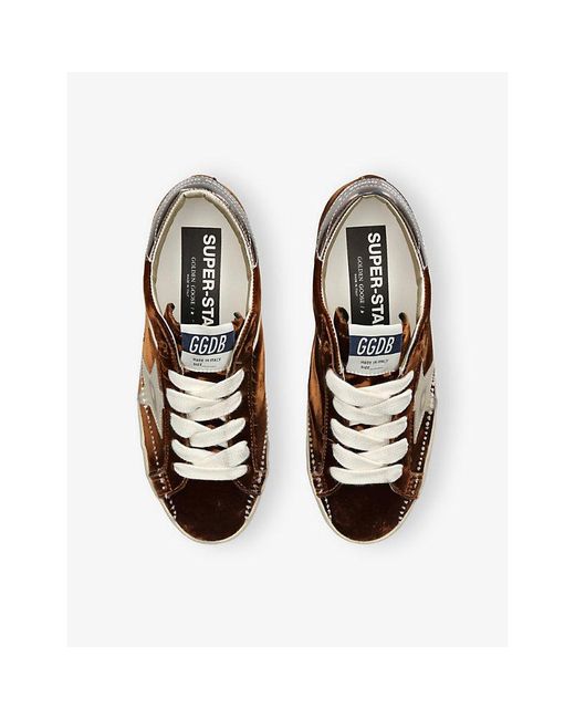 Golden Goose Deluxe Brand Brown Super-Star Velvet Trainers