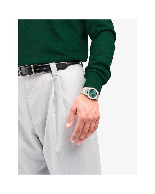 D1 Milano Green Scarabeo Ultra Thin Bracelet 40Mm Stainless Steel Quartz Watch
