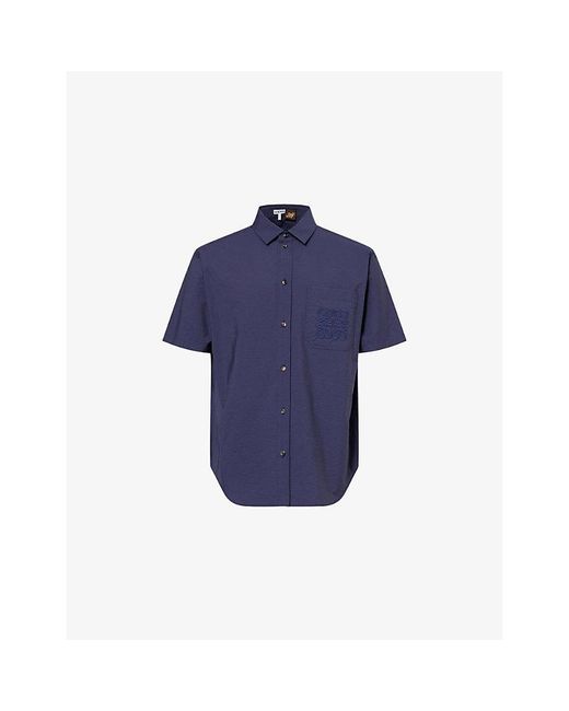 Loewe Blue X Paula's Ibiza Embroidered Cotton-Blend Shirt for men